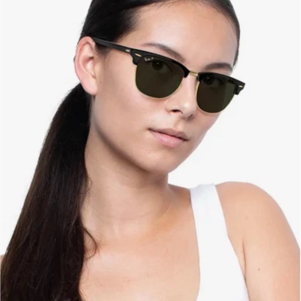 Ray-Ban RB3016 Clubmaster Unisex Sunglasses with Tortoise Frame and Polarized... - Picture 3 of 15
